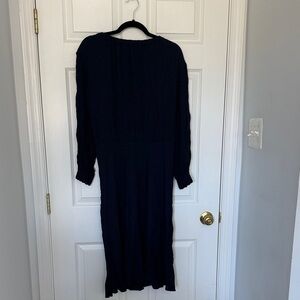 H&M Dark Blue Long Sleeve Dress